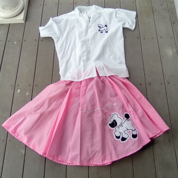 RUBIE'S COSTUME CAME WITH BLOUSE/BELT/ SKIRT/ SOCK/ PLASTIC BAG Poodle Design - Picture 4 of 12